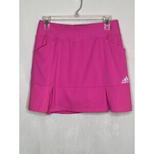 Adidas Primegreen pink mesh bottom golf skort w/ pockets women's size small